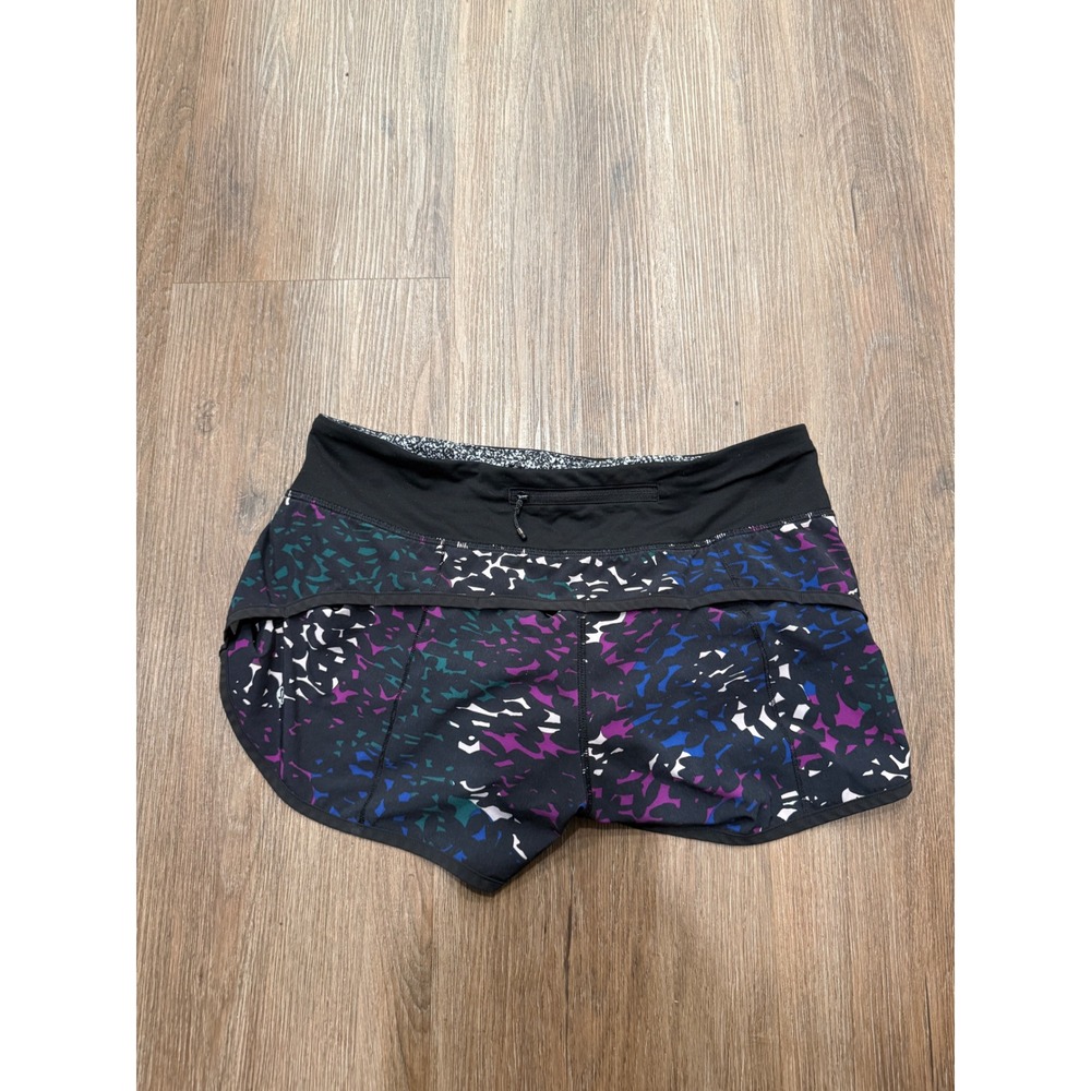 Lululemon Speed Up Shorts Womens 6 Multicolor Abstract Geometric Running